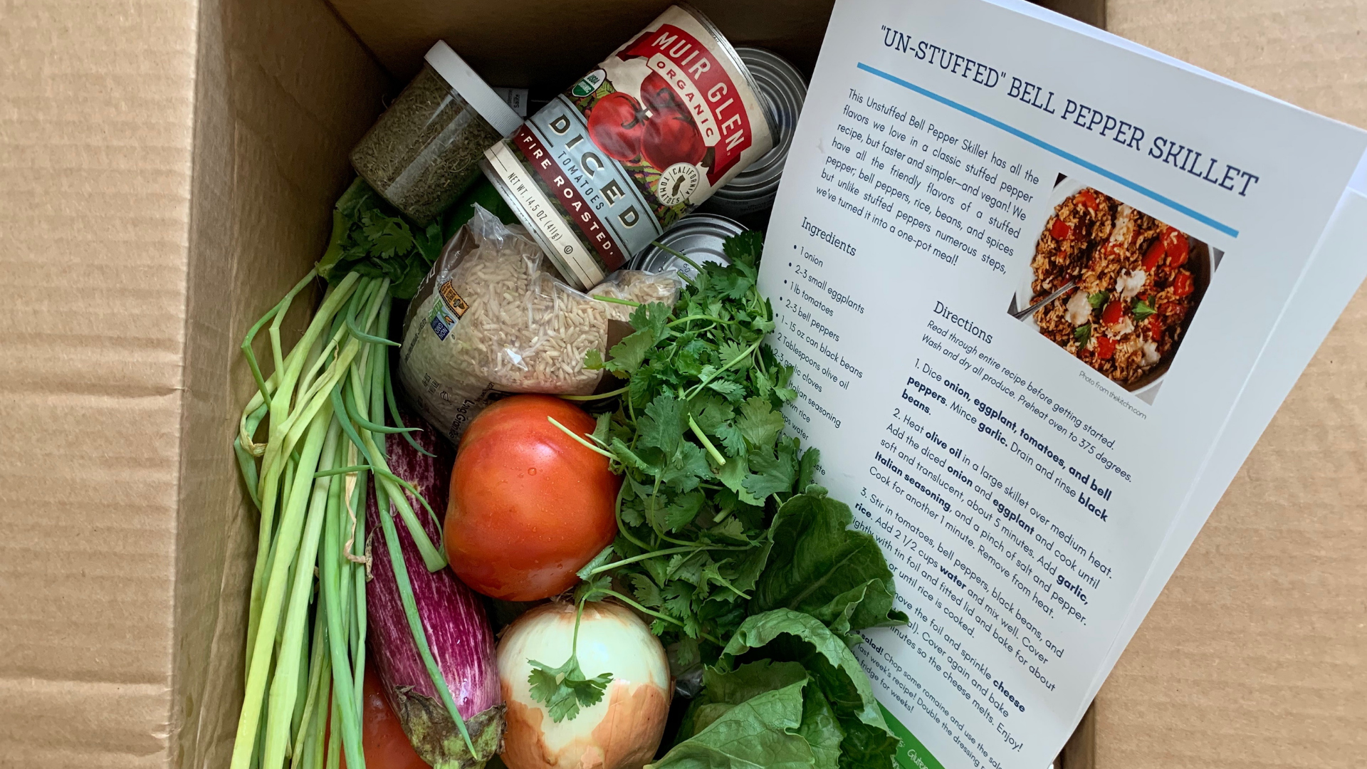 A meal kit in a box