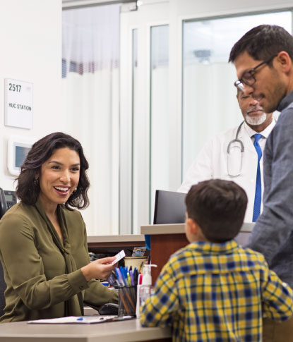 doctor checking baby