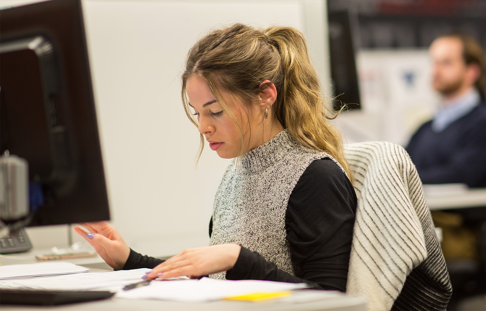 woman at computer